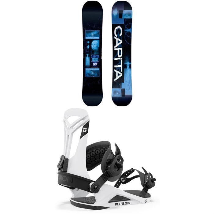 CAPiTA - Pathfinder Camber Snowboard + Union Flite Pro Snowboard Bindings 2024