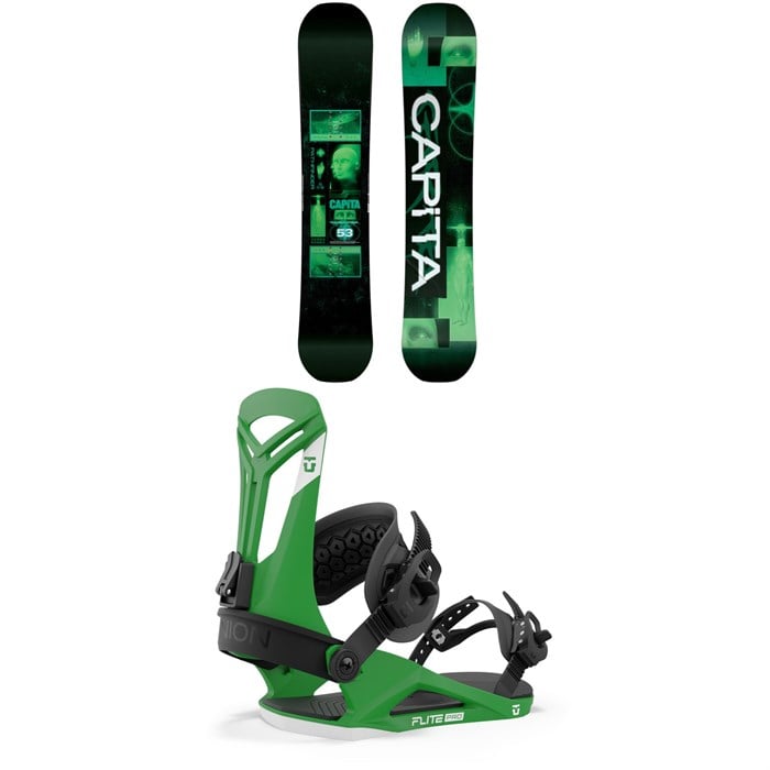 CAPiTA - Pathfinder Reverse Camber Snowboard + Union Flite Pro Snowboard Bindings 2024
