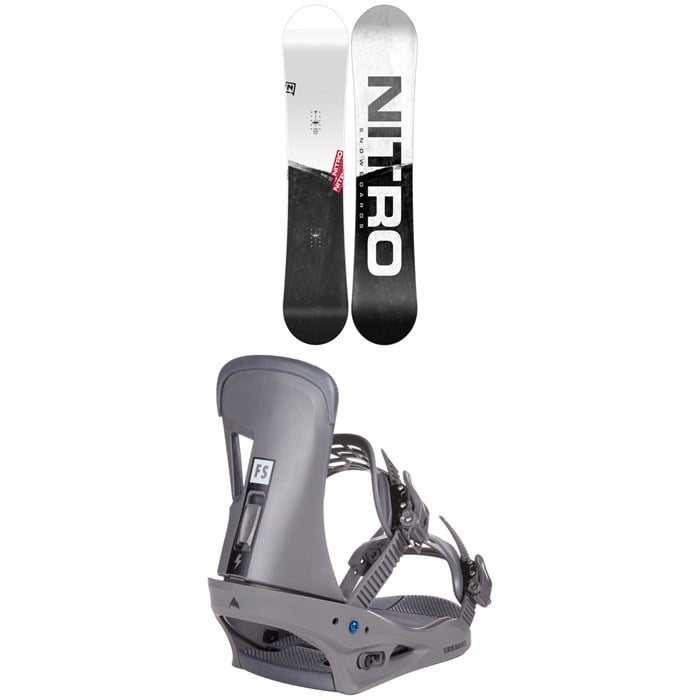 Nitro - Prime Raw Snowboard + Burton Freestyle Snowboard Bindings 2023