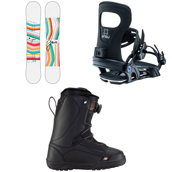 GNU - B-Nice BTX Snowboard + Bent Metal Metta Snowboard Bindings + K2 Haven Snowboard Boots - Women's 2023