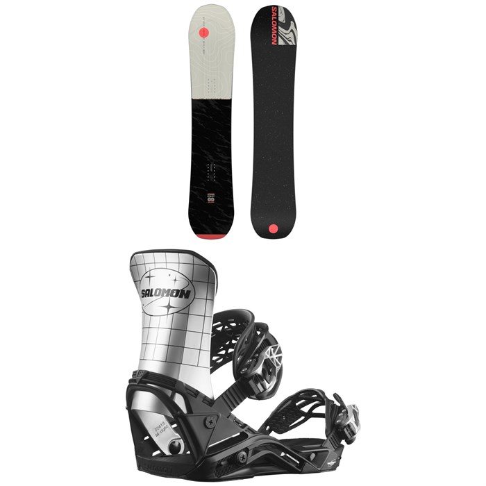 Salomon - Salomon Super 8 Snowboard + District Pro Team Snowboard Bindings 2024