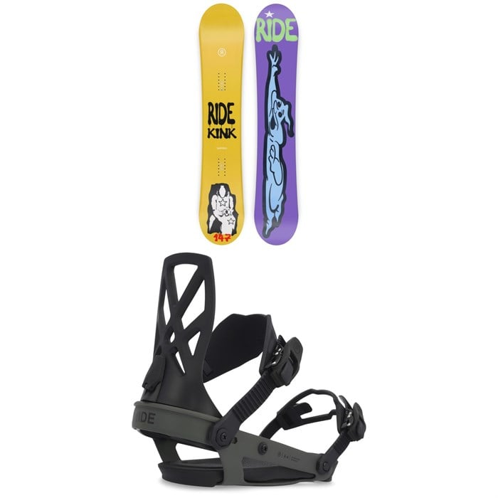 Ride - Kink Snowboard + A-4 Snowboard Bindings 2024