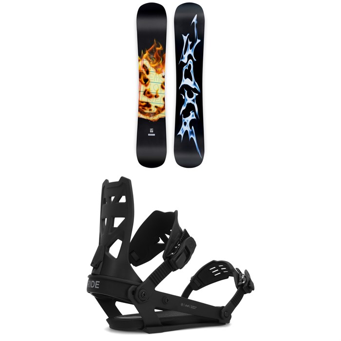 Ride - Burnout Snowboard + A-8 Snowboard Bindings 2024