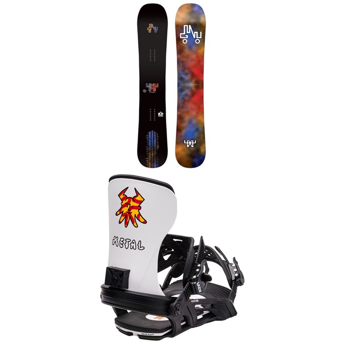 GNU - 4x4 C3 Snowboard + Bent Metal Axtion Snowboard Bindings 2024