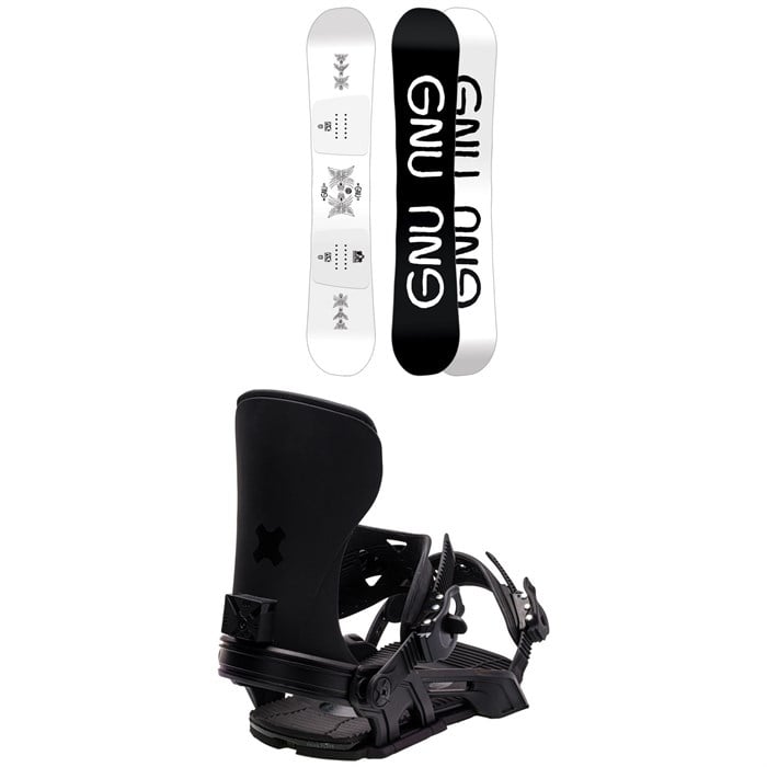 GNU - Riders Choice Asym C3 Snowboard + Bent Metal Transfer Snowboard Bindings 2024