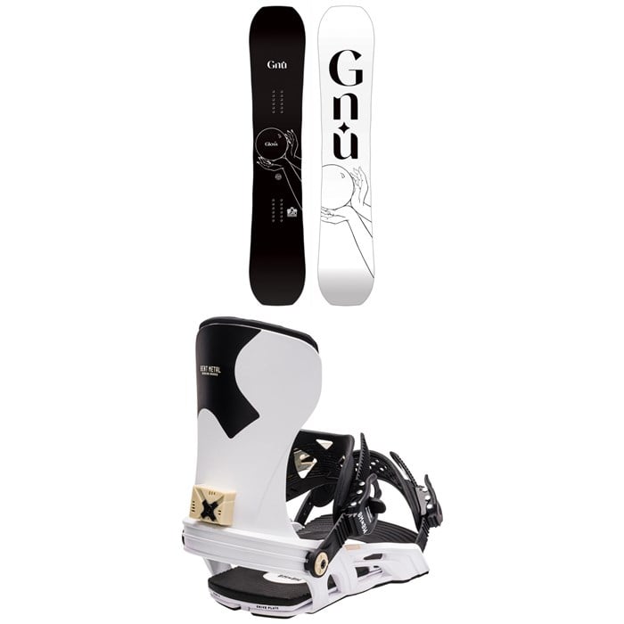 GNU - Gloss C2E Snowboard + Bent Metal Stylist Snowboard Bindings - Women's 2024