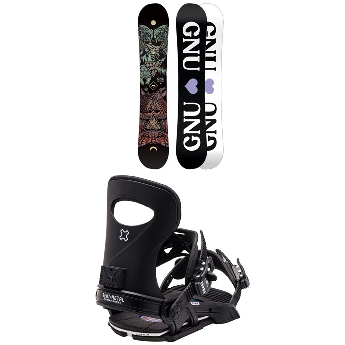 GNU - Asym Pro Choice C3 Snowboard + Bent Metal Forte Snowboard Bindings - Women's 2024