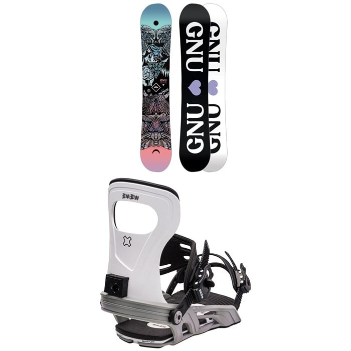 GNU - Asym Ladies Choice C2X Snowboard + Bent Metal Metta Snowboard Bindings - Women's 2024