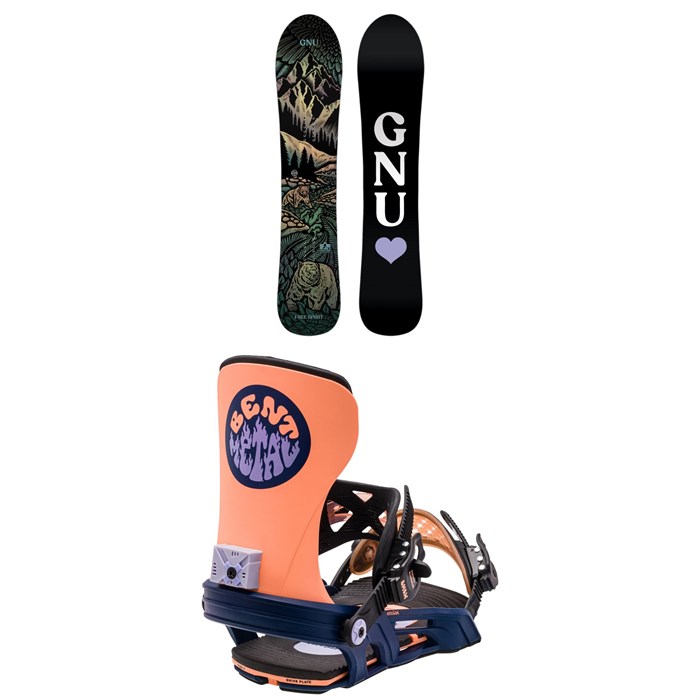 GNU - Free Spirit C3 Snowboard + Bent Metal Stylist Snowboard Bindings - Women's 2024