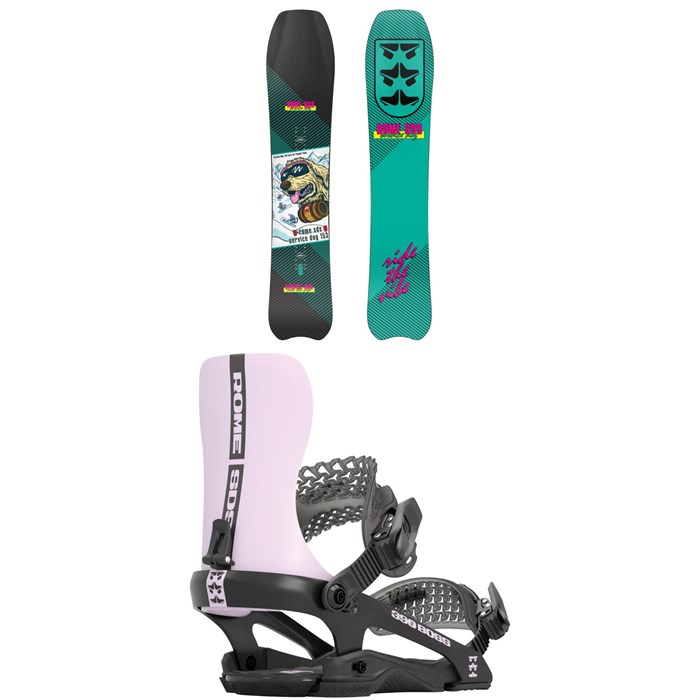 Rome - Rome Service Dog Snowboard + 390 Boss Snowboard Bindings 2024