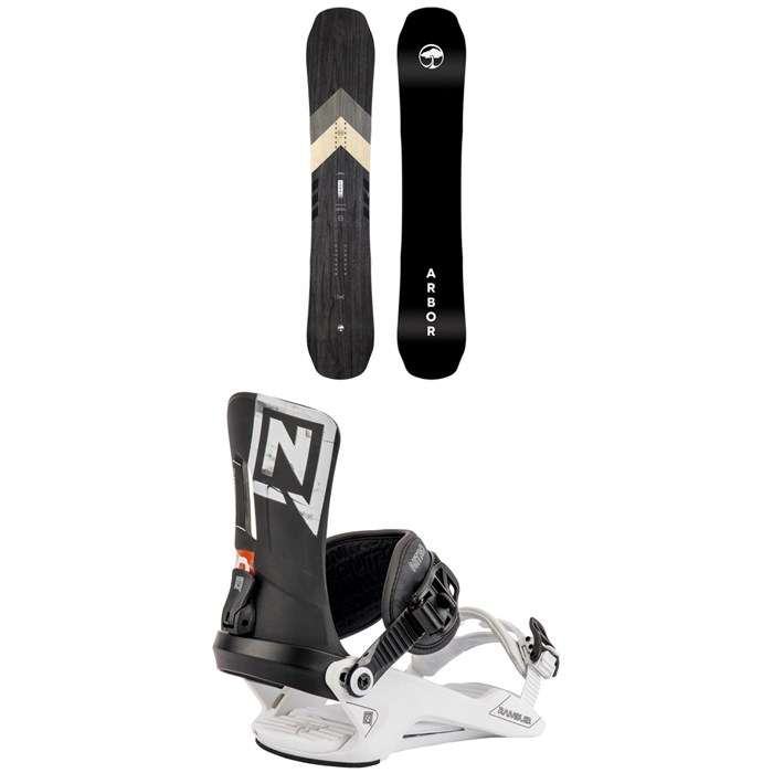 Arbor - Coda Rocker Snowboard + Nitro Rambler Snowboard Bindings