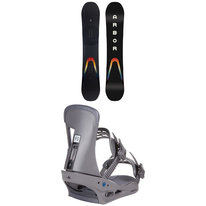 Arbor - Formula Camber Snowboard + Burton Freestyle Snowboard Bindings