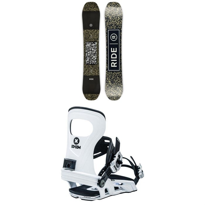 Ride - Manic Snowboard + Bent Metal Joint Snowboard Bindings