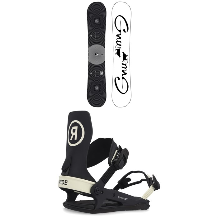 GNU - Riders Choice Asym C2X Snowboard + Ride C-6 Snowboard Bindings 2023