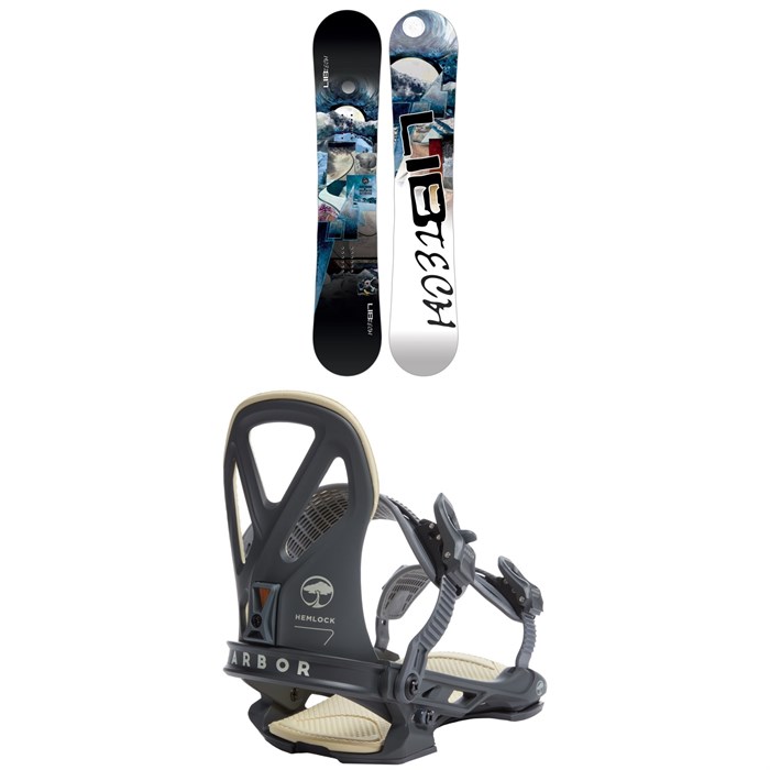 Lib Tech - Lib Tech Skate Banana BTX Snowboard - Blem + Arbor Hemlock LTD Snowboard Bindings 2023