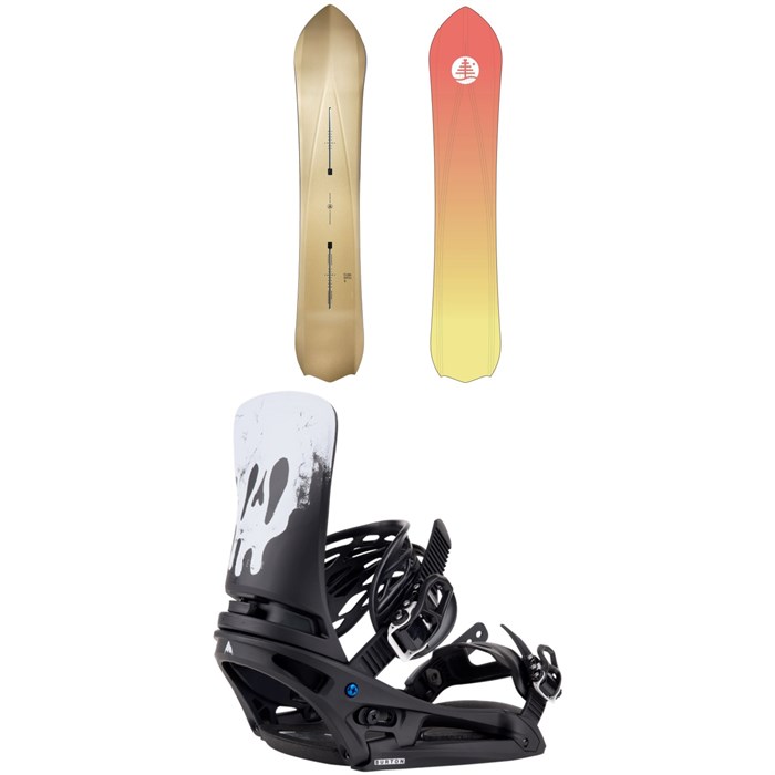 Burton - Family Tree 3D Double Dog Snowboard + Cartel X EST Snowboard Bindings 2024