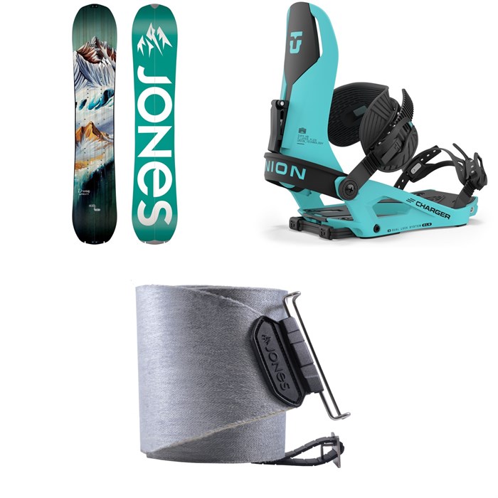 Jones - Dream Weaver Splitboard + Union Charger Splitboard Bindings + Jones Nomad Quick Tension Tail Clip Splitboard Skins - Women's 2024
