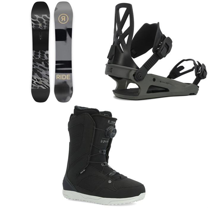 Ride - Manic Snowboard + C-4 Snowboard Bindings + Anthem Snowboard Boots 2024