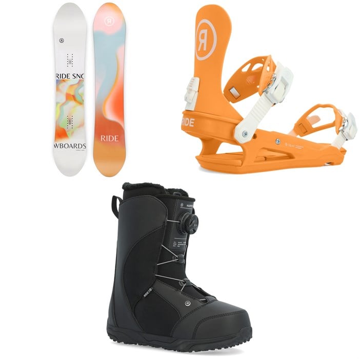 Ride - Compact Snowboard + CL-4 Snowboard Bindings + Harper Snowboard Boots - Women's 2024