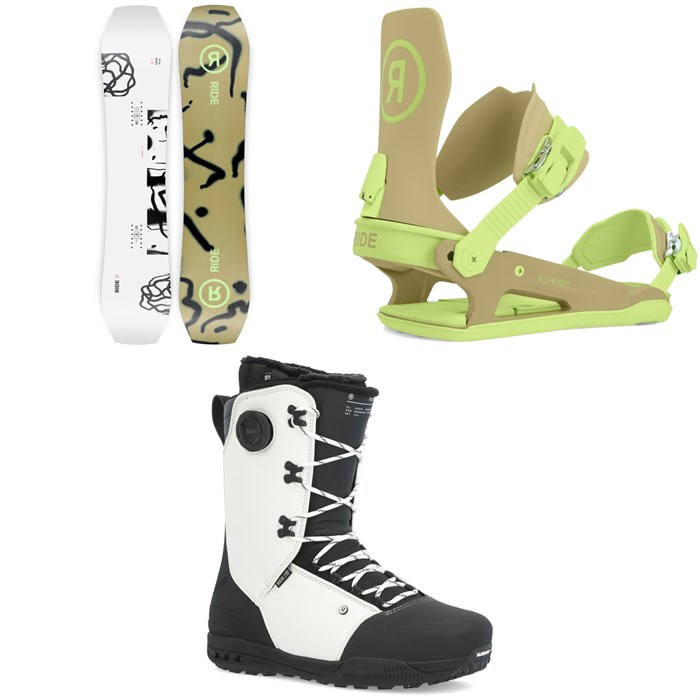 Ride - Twinpig Snowboard + C-6 Snowboard Bindings + Fuse Snowboard Boots 2024