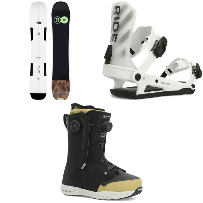 Ride - Berzerker Snowboard + C-8 Snowboard Bindings + Lasso Pro Snowboard Boots 2024