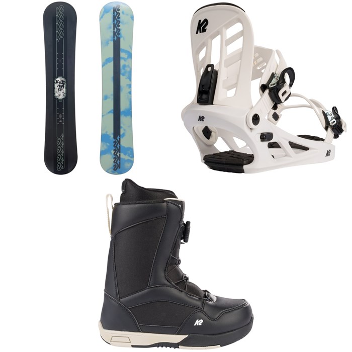 K2 - Kandi Snowboard + You+H Snowboard Bindings + You+H Snowboard Boots - Kids' 2024