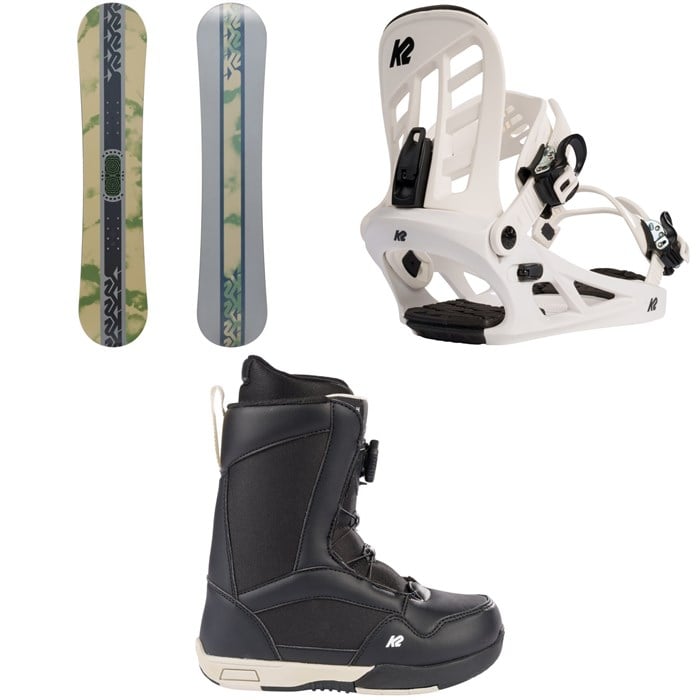 K2 - Vandal Snowboard + You+H Snowboard Bindings + You+H Snowboard Boots - Kids' 2024