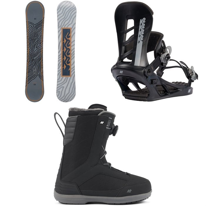 K2 - Standard Snowboard + Sonic Snowboard Bindings + Raider Snowboard Boots 2024