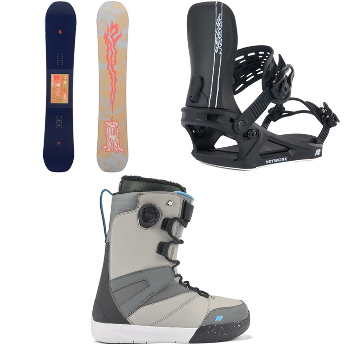 K2 - Broadcast Snowboard + Bond Snowboard Bindings + Overdraft Snowboard Boots 2024