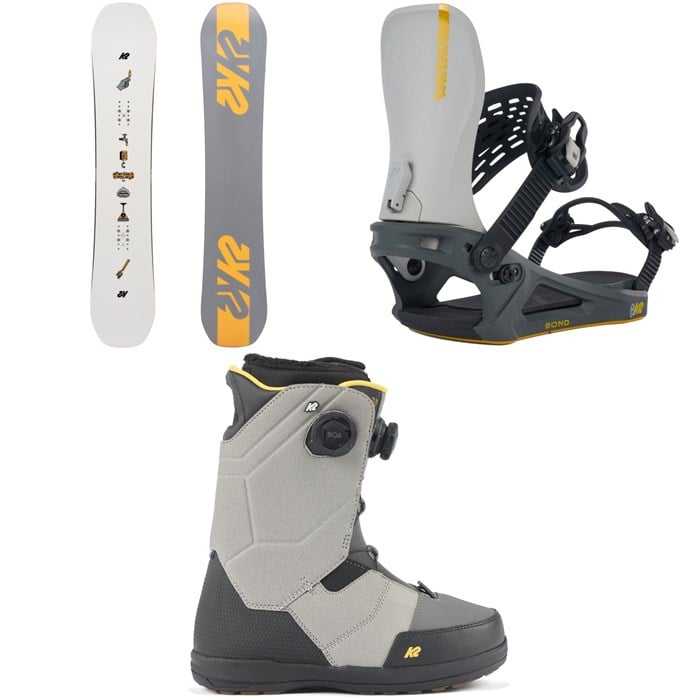 K2 - Afterblack Snowboard + Bond Snowboard Bindings + Maysis Snowboard Boots 2024