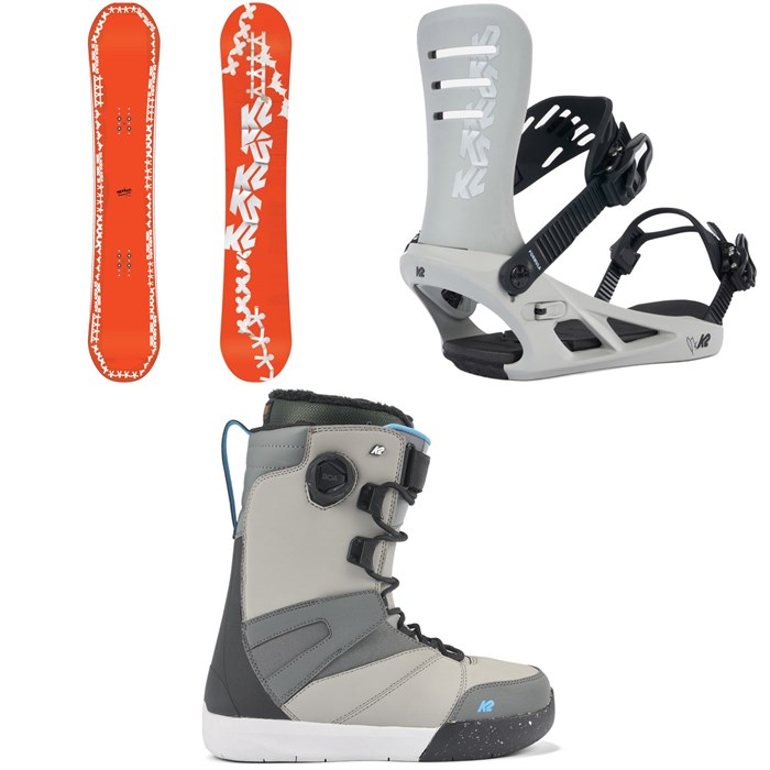 K2 - Medium Snowboard + Formula Snowboard Bindings + Overdraft Snowboard Boots 2024