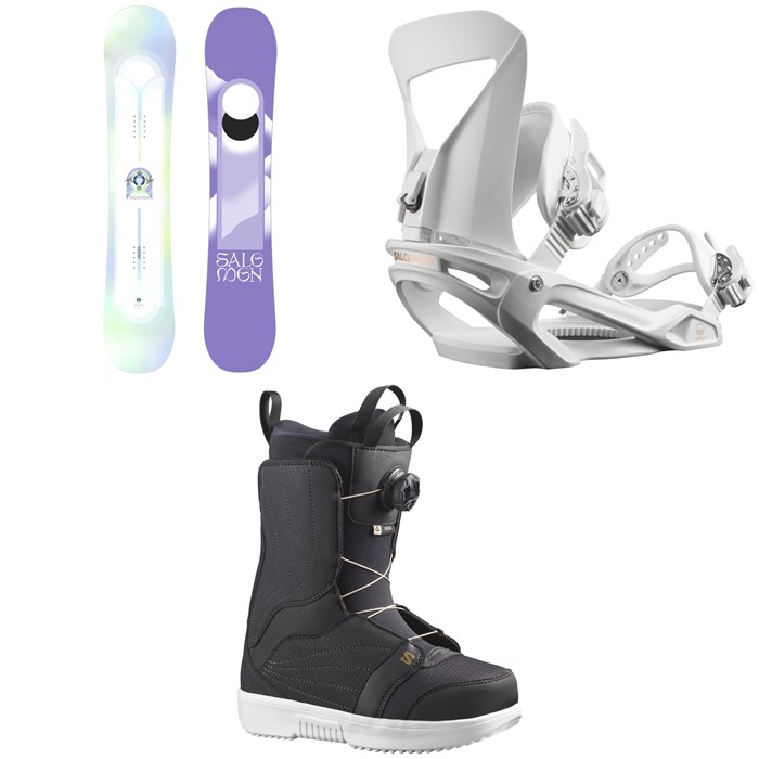Salomon - Lotus Snowboard + Spell Snowboard Bindings + Pearl Boa Snowboard Boots - Women's 2024