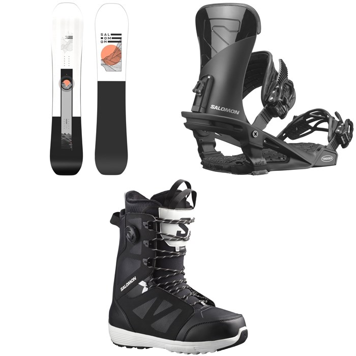 Salomon - Sight Snowboard + Trigger Snowboard Bindings + Launch Lace SJ Boa Snowboard Boots 2024