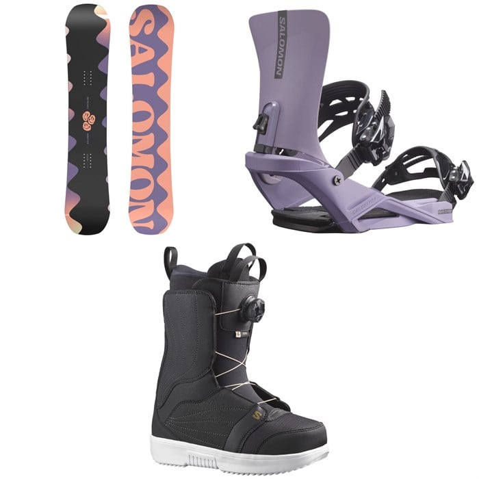 Salomon - Oh Yeah Snowboard + Rhythm Snowboard Bindings + Pearl Boa Snowboard Boots - Women's 2024