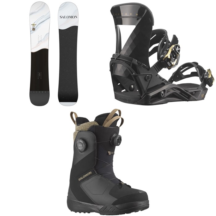 Salomon - Bellevue Snowboard + Mirage Snowboard Bindings + Kiana Dual Boa Snowboard Boots - Women's 2024