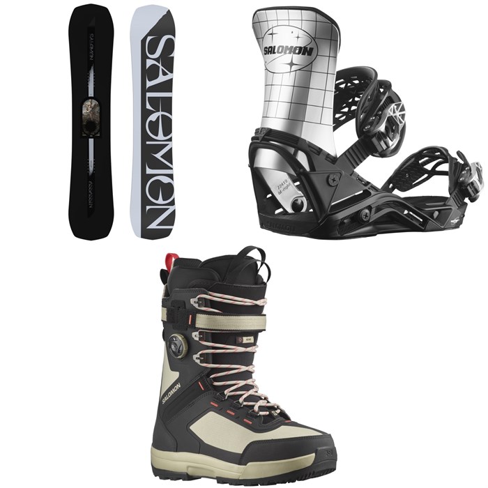 Salomon - Assassin Pro Snowboard + District Pro Team Snowboard Bindings + Echo Lace SJ Boa Snowboard Boots 2024
