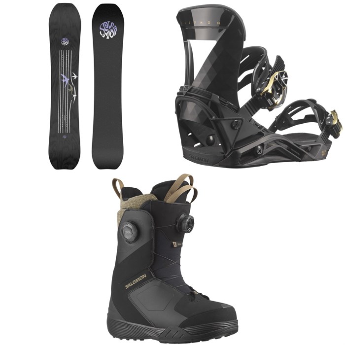 Salomon - Highpath Snowboard + Mirage Snowboard Bindings + Kiana Dual Boa Snowboard Boots - Women's 2024