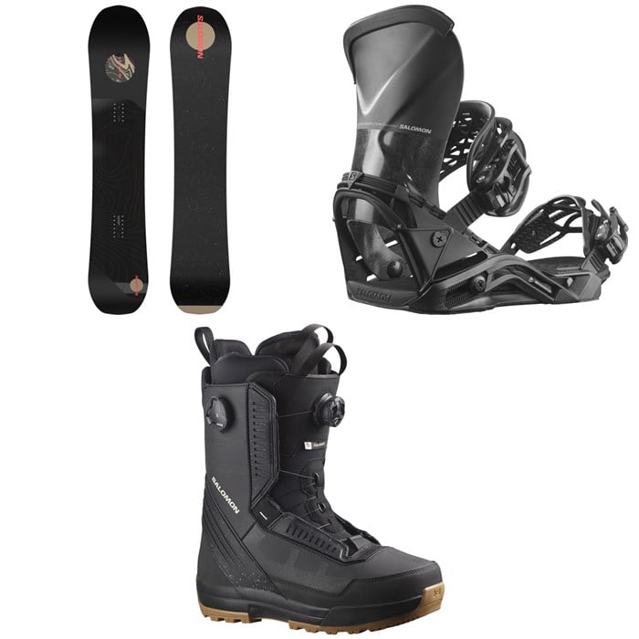 Salomon - Super 8 Pro Snowboard + Quantum Snowboard Bindings + Malamute Dual Boa Snowboard Boots 2024