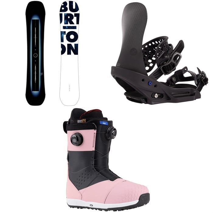 Burton - Custom X Flying V Snowboard + X EST Snowboard Bindings + Ion Boa Snowboard Boots