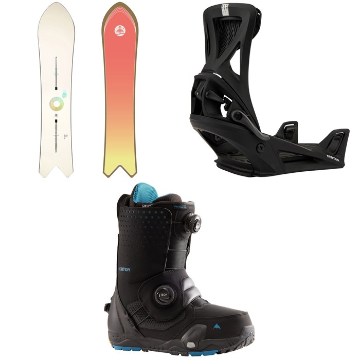 Burton - Family Tree Short Stop Snowboard + Step On Genesis Snowboard Bindings  + Photon Step On Snowboard Boots 2024