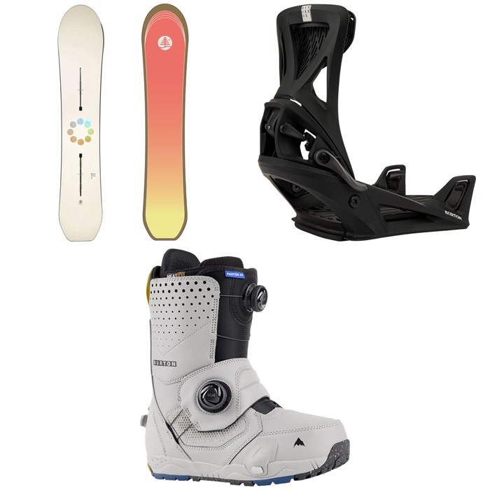 Burton - Family Tree Gril Master Snowboard + Step On Genesis Snowboard Bindings  + Photon Step On Snowboard Boots 2024