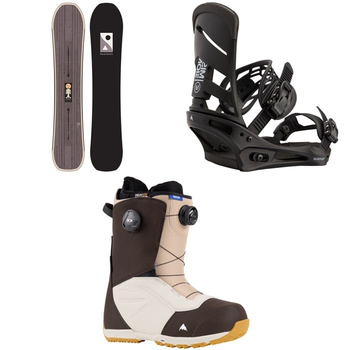 Burton - Cartographer Snowboard + Mission Snowboard Bindings + Ruler Boa Snowboard Boots 2024