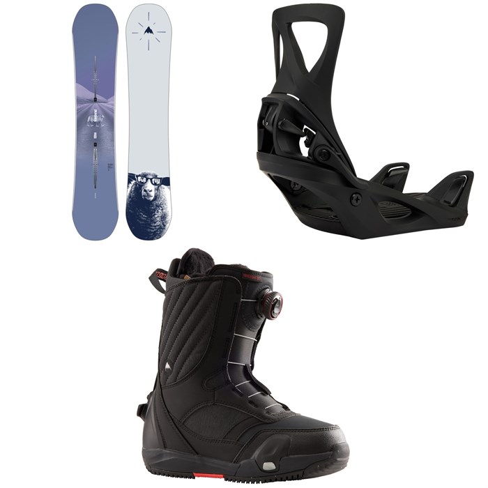 Burton - Yeasayer Flying V Snowboard + Step On Snowboard Bindings + Limelight Step On Snowboard Boots - Women's 2024