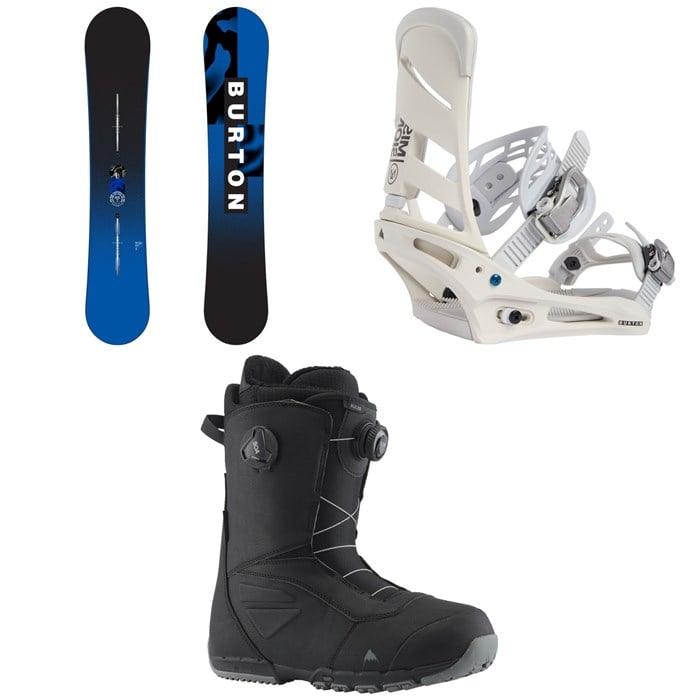 Burton - Ripcord Snowboard + Mission Snowboard Bindings + Ruler Boa Snowboard Boots 2024