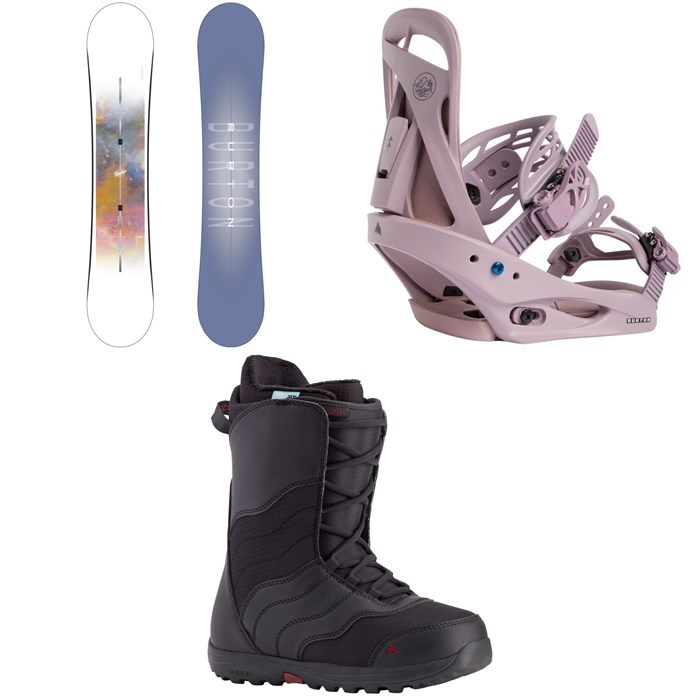 Burton - Stylus Snowboard + Citizen Snowboard Bindings + Mint Lace Snowboard Boots - Women's 2024