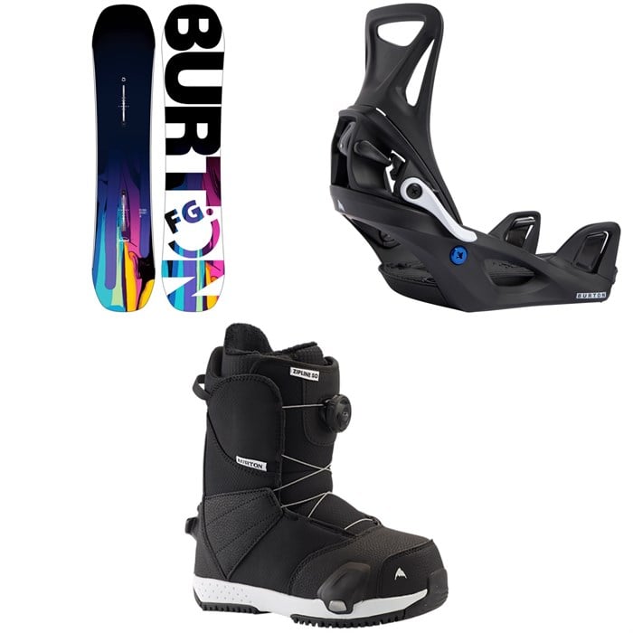 Burton - Feelgood Smalls Snowboard + Step On Snowboard Bindings + Zipline Step On Boots - Kids' 2024