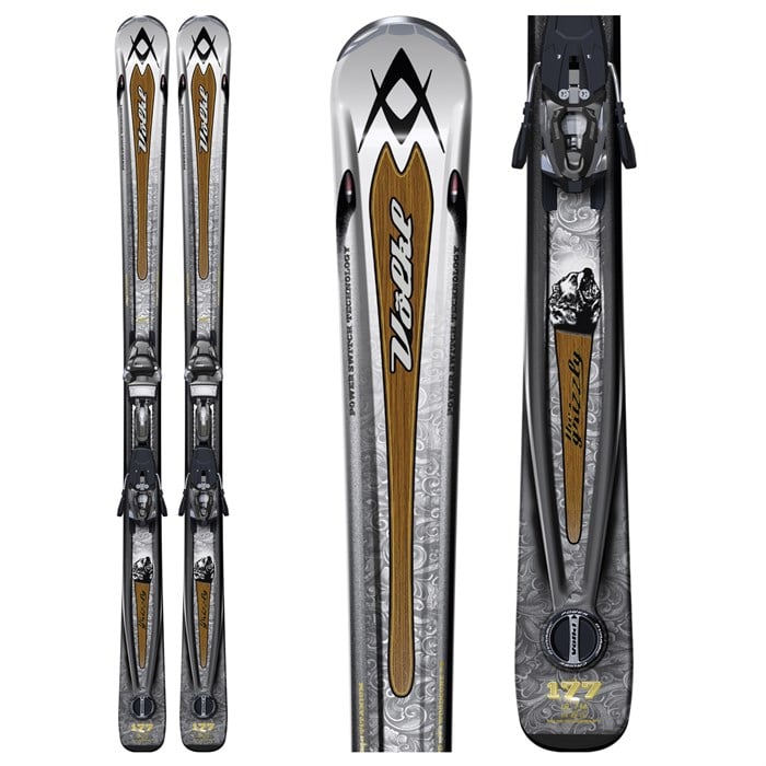 Volkl The Grizzly Skis + Marker Ipt Wide Ride 14.0 D Bindings 2010 