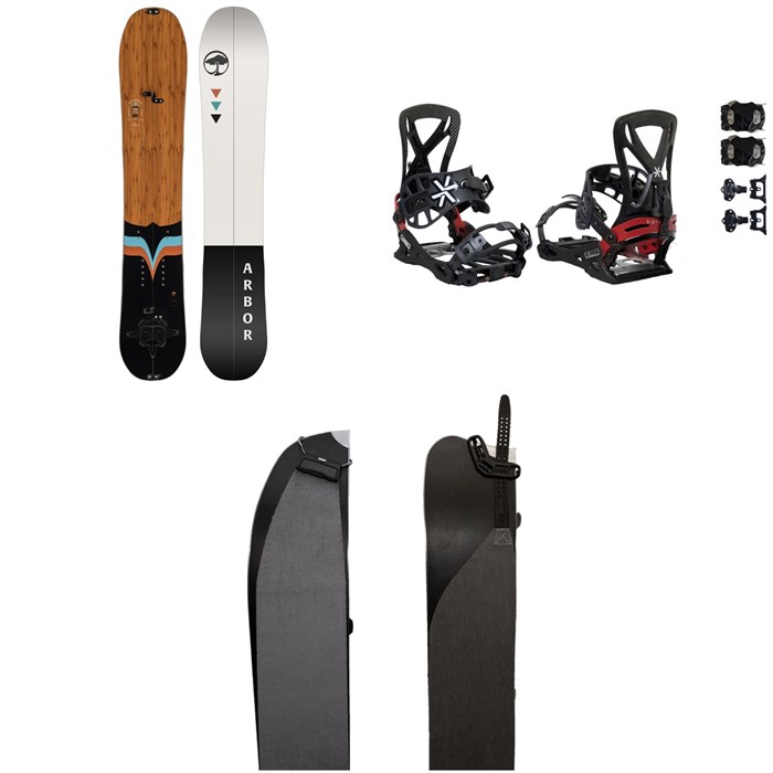 Arbor - Veda Camber Splitboard + Karakoram PRIME Grizzly + Split Interface Splitboard Bindings + Smart Skins 2024