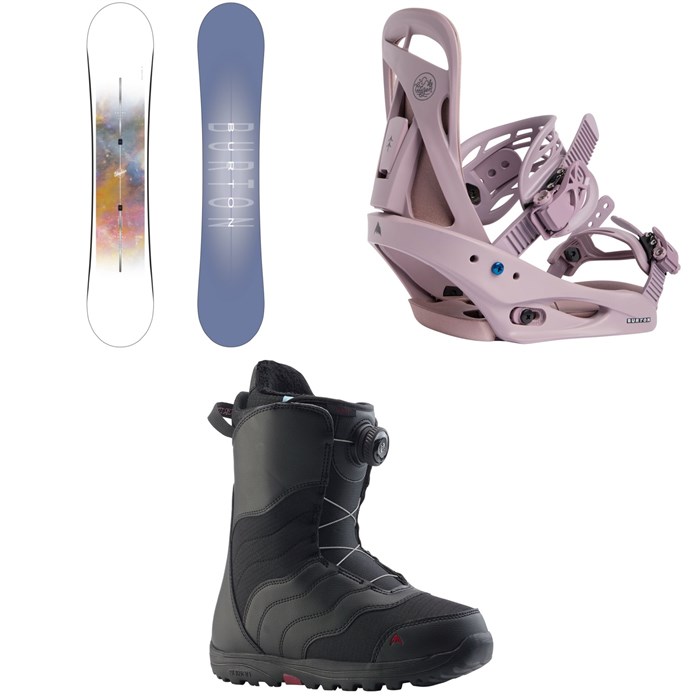 Burton - Stylus Snowboard + Citizen Snowboard Bindings + Mint Boa Snowboard Boots - Women's 2024