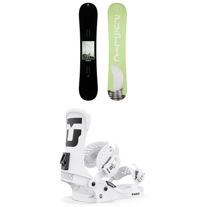 Public Snowboards - General Snowboard + Union Force Classic Snowboard Bindings 2024